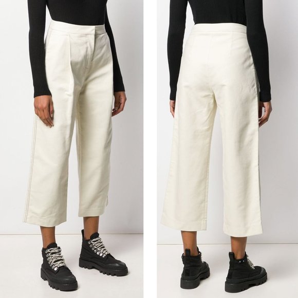 Sara Lanzi Cropped Wide-Leg Trousers - Picture 1 of 15